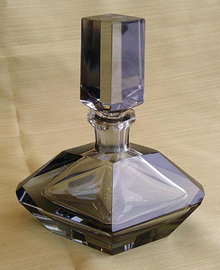 CZECH GEOMETRICAL ART DECO PERFUME BOTTLE
