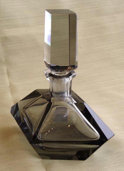CZECH GEOMETRICAL ART DECO PERFUME BOTTLE