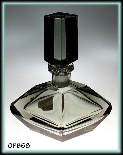 CZECH GEOMETRICAL ART DECO PERFUME BOTTLE