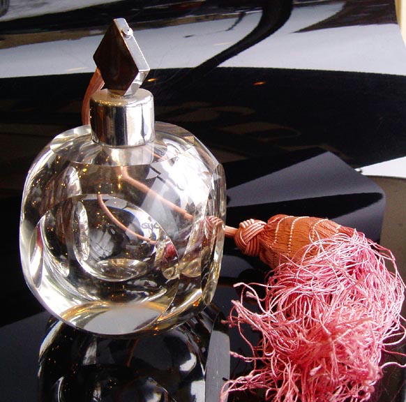 CZECH ART DECO CUT CRYSTAL ATOMIZER c.1930's