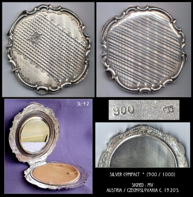 VIENNESE ART DECO SILVER COMPACT #42
