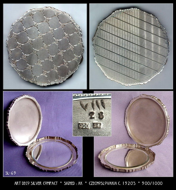 VIENNESE ART DECO SILVER COMPACT #69