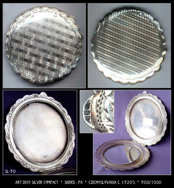 VIENNESE ART DECO SILVER COMPACT #70