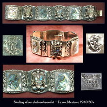 VINTAGE MEXICAN STERLING SILVER BRACELET #132