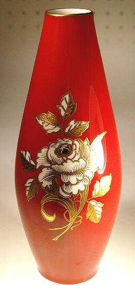 GOEBEL HAND PAINTED PORCELAIN VASE