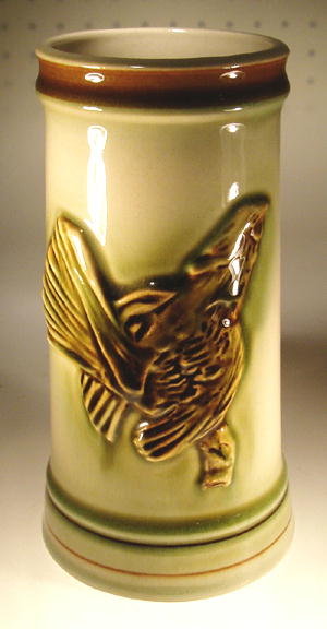 CZECH ART POTTERY D. URBACH GROUSE BEER STEIN
