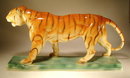CZECH ART POTTERY D. URBACH TIGER FIGURINE