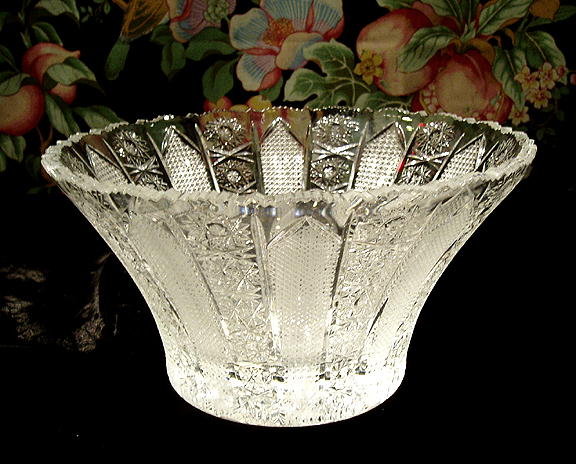 VINTAGE CZECH CUT CRYSTAL BOWL #179