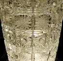 BEAUTIFUL CZECH CUT CRYSTAL VASE QUEENS LACE