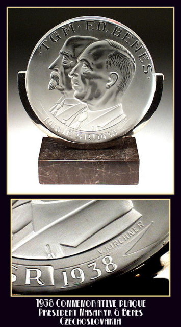 1938 CZECH CRYSTAL (KIRCHNER) COMMEMORATIVE