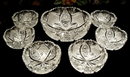 CZECH VINTAGE CUT CRYSTAL 7 pc BERRY SET #186