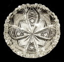 CZECH VINTAGE CUT CRYSTAL 7 pc BERRY SET #186