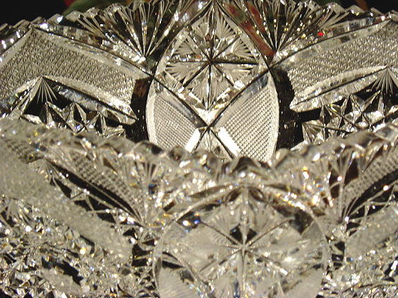 CZECH ART DECO CUT CRYSTAL BOWL #188