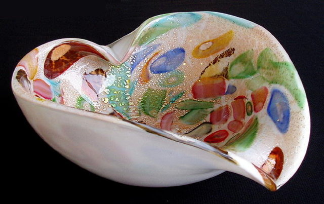 VINTAGE MURANO ITALIAN ART GLASS BOWL / ASHTRAY