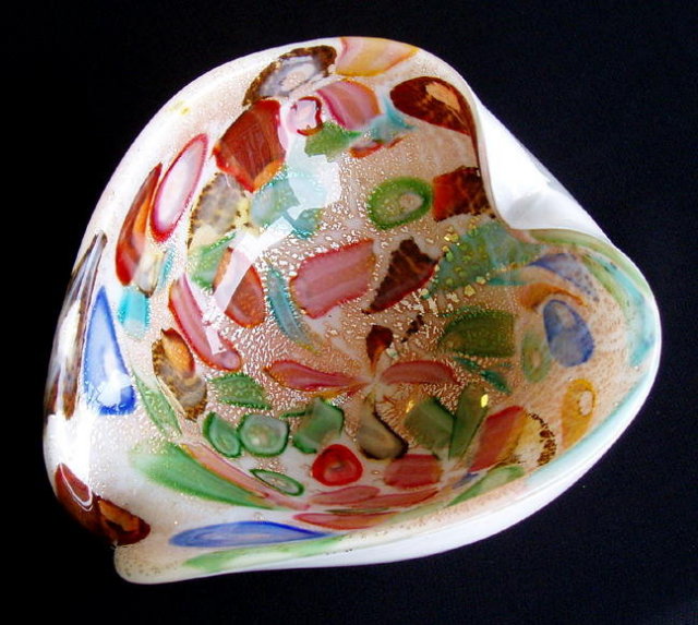 VINTAGE MURANO ITALIAN ART GLASS BOWL / ASHTRAY