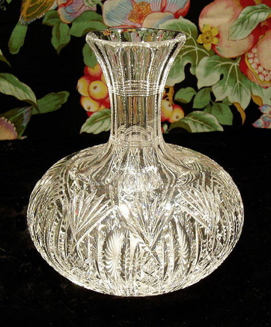 CUT GLASS CARAFE AMERICAN BRILLIANT PERIOD #31
