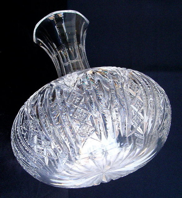 CUT GLASS CARAFE AMERICAN BRILLIANT PERIOD #31