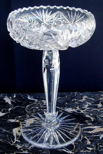 CUT GLASS COMPOTE AMERICAN BRILLIANT PERIOD #59