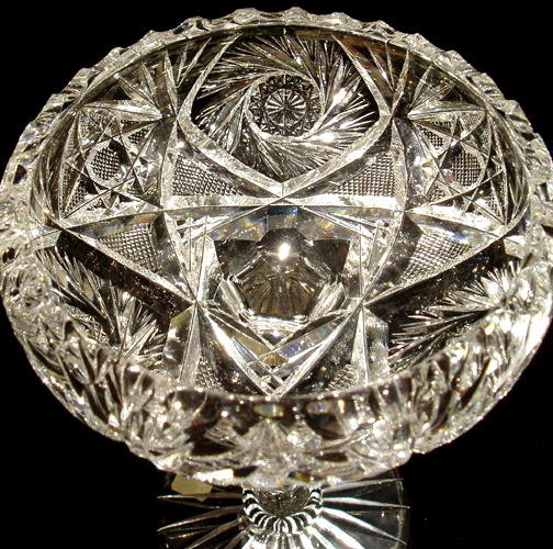 CUT GLASS COMPOTE AMERICAN BRILLIANT PERIOD #59
