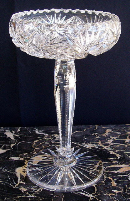 CUT GLASS COMPOTE AMERICAN BRILLIANT PERIOD #59