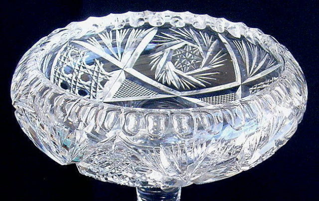 CUT GLASS COMPOTE AMERICAN BRILLIANT PERIOD #62