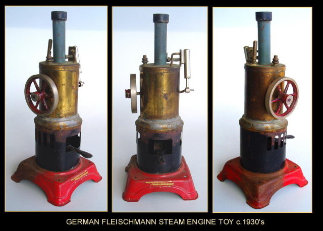GERMAN FLEISCHMANN STEAM ENGINE TOY c.1930's