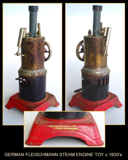 GERMAN FLEISCHMANN STEAM ENGINE TOY c.1930's