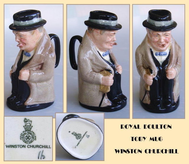 ROYAL DOULTON TOBY MUG WINSTON CHURCHILL