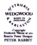 WEDGWOOD BEATRIX POTTER PETER RABBIT PLATE