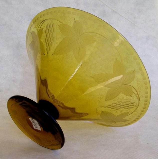 BOHEMIAN HAND ENGRAVED BOWL c.1920