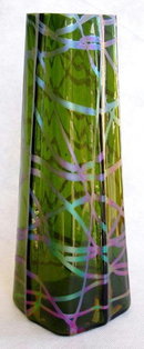 ANTIQUE BOHEMIAN ART GLASS VASE KRALIK c.1900