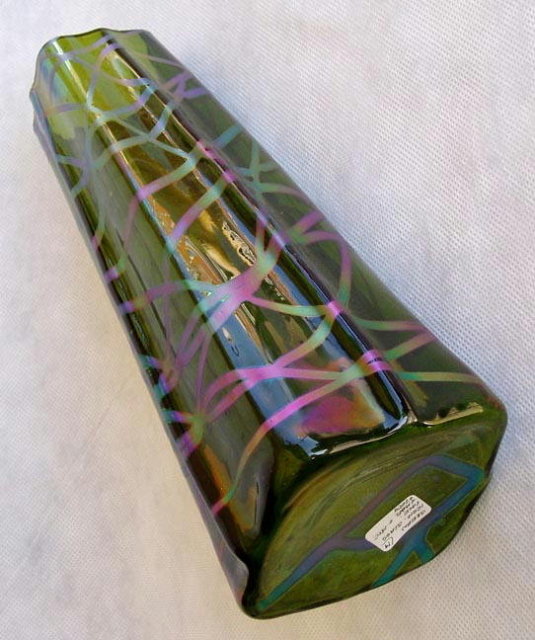 ANTIQUE BOHEMIAN ART GLASS VASE KRALIK c.1900