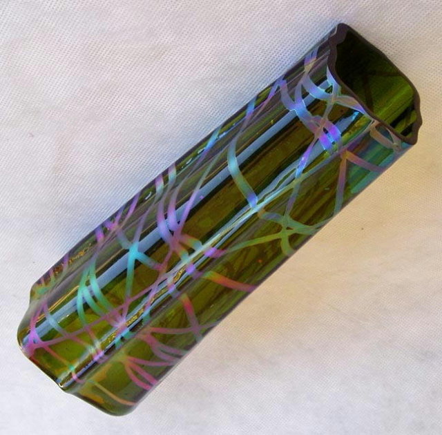 ANTIQUE BOHEMIAN ART GLASS VASE KRALIK c.1900