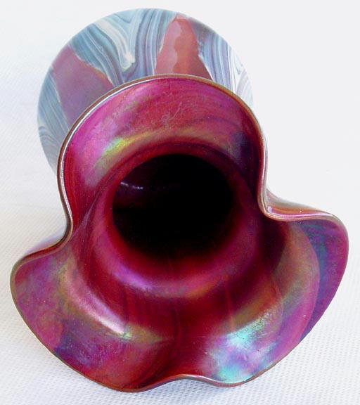 BOHEMIAN ART GLASS VASE / RINDSKOPF 1900