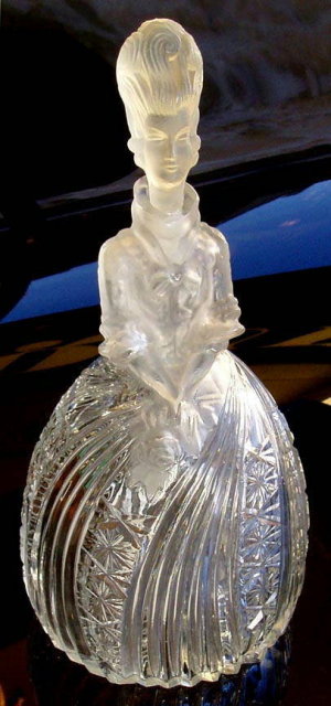 HUGE CZECH VINTAGE FIGURAL PERFUME BOTTLE
