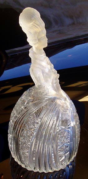 HUGE CZECH VINTAGE FIGURAL PERFUME BOTTLE