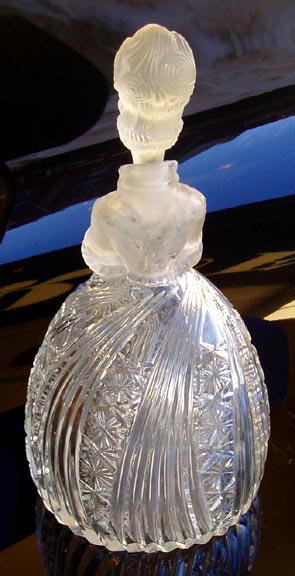 HUGE CZECH VINTAGE FIGURAL PERFUME BOTTLE