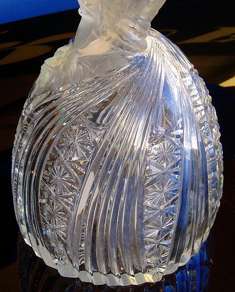 HUGE CZECH VINTAGE FIGURAL PERFUME BOTTLE
