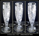 CUT GLASS VASE AMERICAN BRILLIANT PERIOD #63