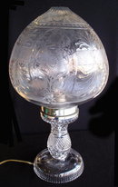 AMERICAN CUT GLASS TABLE LAMP PAIRPOINT? #64