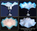 VICTORIAN BLUE OPALINE GLASS BOWL ON STAND #65
