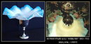 VICTORIAN BLUE OPALINE GLASS BOWL ON STAND #65