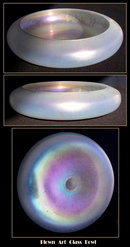 RARE IRIDESCENT OPALINE GLASS BOWL #67