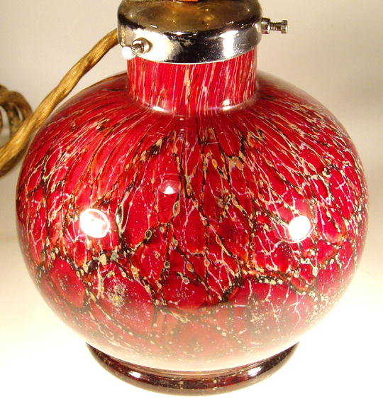 WMF IKORA ART GLASS LAMP GERMANY c.1930's