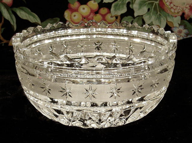 CUT GLASS BOWL AMERICAN c.1920-30's #61
