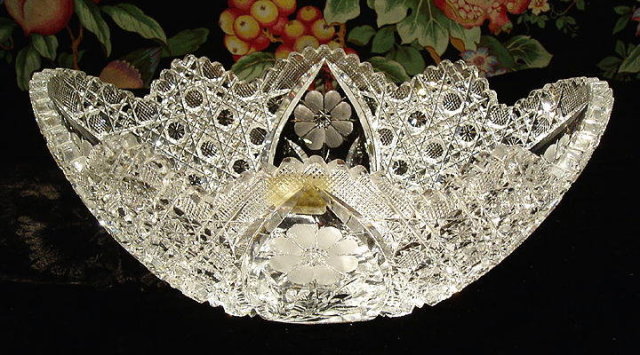 CUT GLASS BOWL AMERICAN BRILLIANT PERIOD #58
