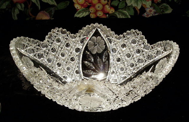 CUT GLASS BOWL AMERICAN BRILLIANT PERIOD #58