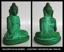 CZECH 1930's MALACHITE COLOR GLASS BUDDHA