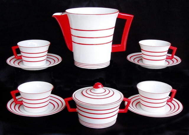 OUTSTANDING ART DECO 11 pc COFFEE SET MEISSEN