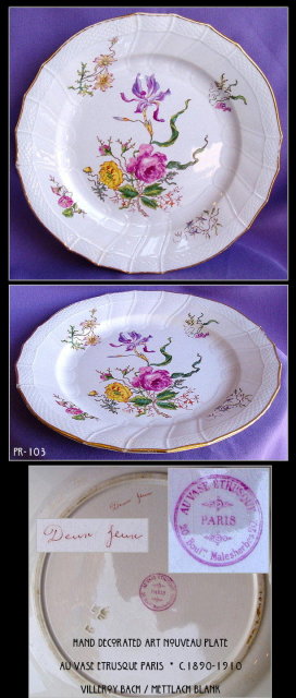 ANTIQUE FRENCH STUDIO / VILLEROY BOCH PLATE